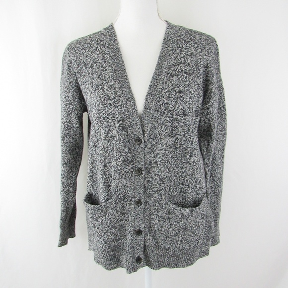 Madewell Sweaters - Button Front Cotton Blend Heathered Gray Sweater
